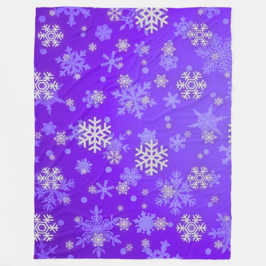 Paarse Frosted Elegance Fleece Deken (Voorkant)