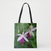 Paarse Fuchsia Flowers met White Sepals Floral Draagtas (Voorkant)