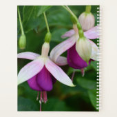 Paarse Fuchsia Flowers met White Sepals Floral Planner (Achterkant)
