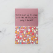 Paarse Funny Easter Wenskaart Kaart (Binnen)