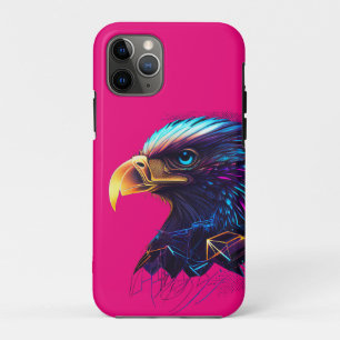 Paarse Futuristische Neon Eagle Vibrant Radiant iPhone 11 Pro Hoesje