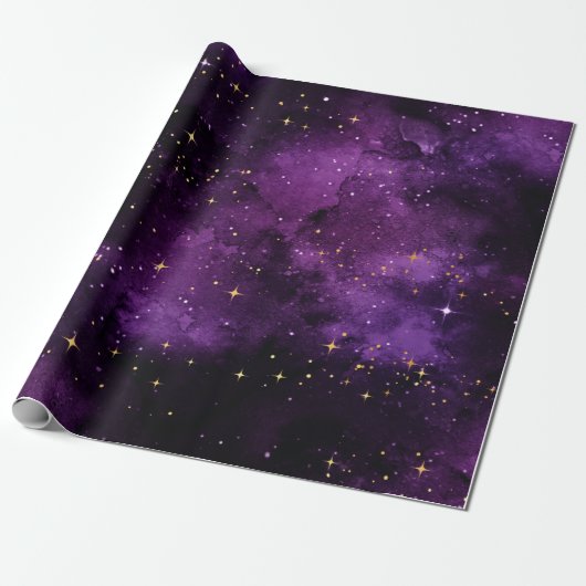 Paarse Galaxy 6ft inpakpapier (Uitgerold)