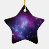 Paarse galaxy Cluster Celestial Space Photo Star Keramisch Ornament (Achterkant)