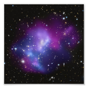 Paarse Galaxy Cluster Foto Afdruk