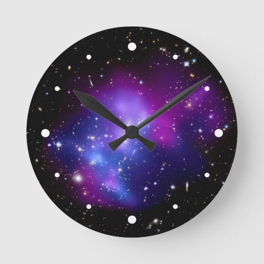 Paarse Galaxy Cluster MACS J0717 Space Ronde Klok (Voorkant)