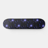 Paarse Galaxy Fractal Burst Art Skateboard (Horizontaal)