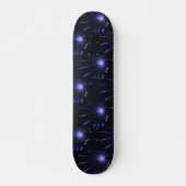 Paarse Galaxy Fractal Burst Art Skateboard (Voorkant)