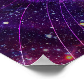 Paarse Galaxy Kat Poster (Hoek)
