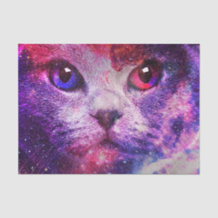 Paarse Galaxy Kat Tissuepapier