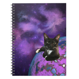 Paarse Galaxy Kitty Notitieboek