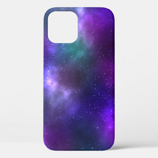 Paarse Galaxy Nebula Hoesje-Mate iPhone Case (Achterkant)