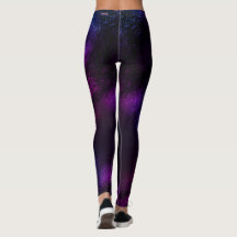 Paarse Galaxy Ombre leggings Waveline merk