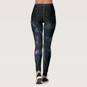 Paarse Galaxy Print Leggings (Achterkant)