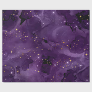 Paarse Galaxy-serie Design 8 Cadeaupapier