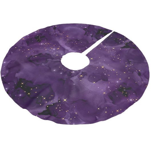 Paarse Galaxy-serie Design 8 Kerstboom Rok (Gekanteld)