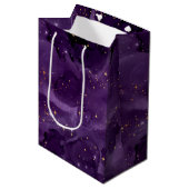 Paarse Galaxy-serie Design 8 Medium Cadeauzakje (Voorkant Gekanteld)
