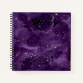 Paarse Galaxy-serie Design 8 Notitieboek (Voorkant)