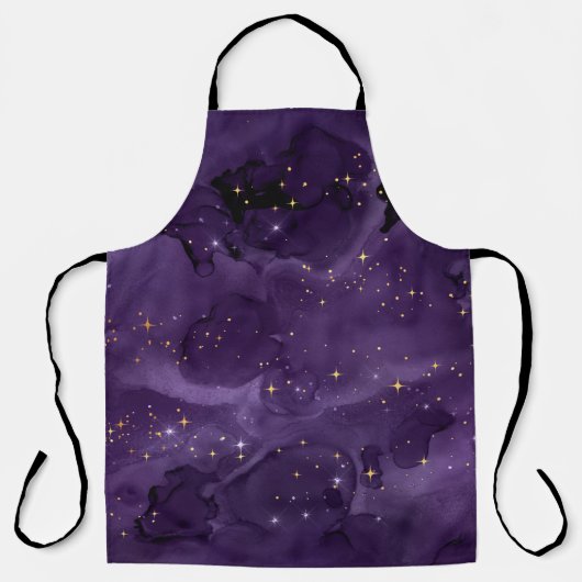 Paarse Galaxy-serie Design 8 Schort (Voorkant)
