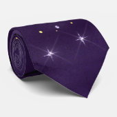 Paarse Galaxy-serie Design 8 Stropdas (Opgerold)