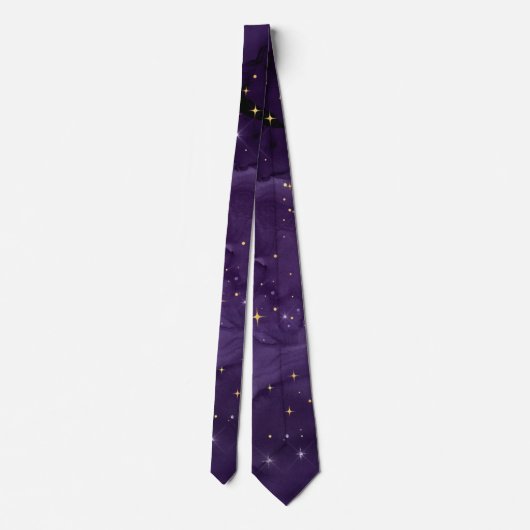 Paarse Galaxy-serie Design 8 Stropdas (Achterkant)
