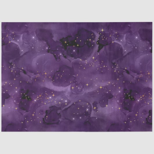 Paarse Galaxy-serie Design 8 Tissuepapier (Voorkant)