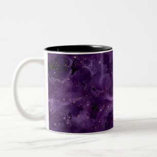 Paarse Galaxy-serie Design 8 Tweekleurige Koffiemok