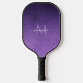 Paarse Galaxy Universe Custom Monogram & Name Pickleball Paddle (Voorkant)