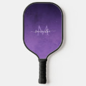 Paarse Galaxy Universe Custom Monogram & Name Pickleball Paddle (Achterkant)