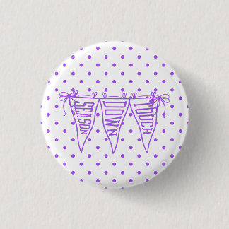Paarse Game Day Voetbal Wimpel Boog Ronde Button 3,2 Cm