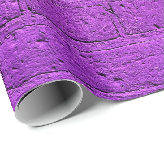 Paarse gebarsten wand cadeaupapier (Rol Hoek)