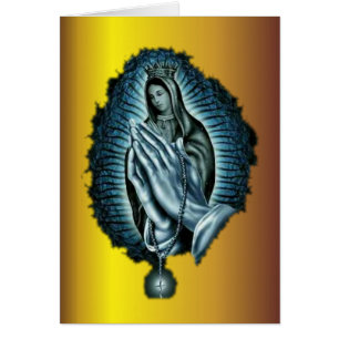 Paarse gebedde Maagd Mary