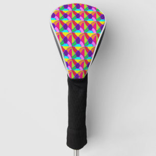 Paarse gecentreerde hippievormende spiraalvormig b golfheadcover