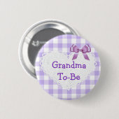 Paarse Gecontroleerde oma om Baby shower Button te (Voorkant /achterkant)