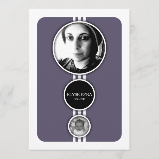 paarse gedenkkaarten programma (Voorkant)