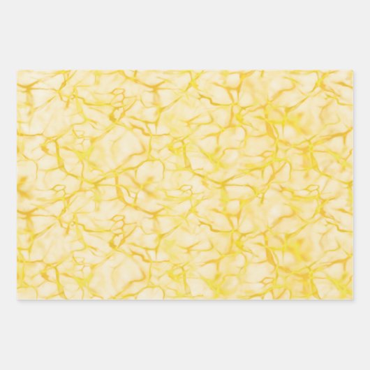 Paarse & Geel & Grijs Marmeren Patroon Elegant Inpakpapier Vel (Voorkant 2)