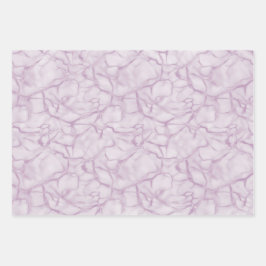 Paarse & Geel & Grijs Marmeren Patroon Elegant Inpakpapier Vel