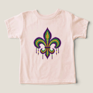 Paarse geel groen Mardi Gras fleur de lis