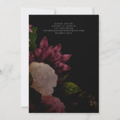 Paarse Geel Roze Pioenen & Rozen Bruiloft & RSVP Kaart (Achterkant)