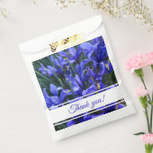Paarse Geïsoleerde Irisa Floral Dank u Bedankzakje (Gezegeld)