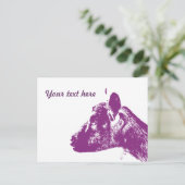 Paarse geit briefkaart (Staand voorkant)