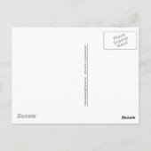 Paarse geit briefkaart (Achterkant)