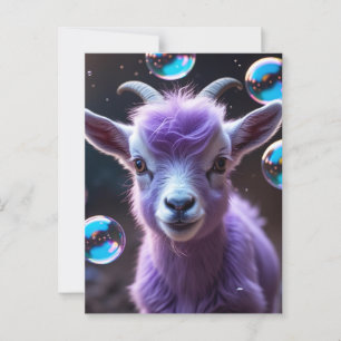 Paarse geit Briefkaart