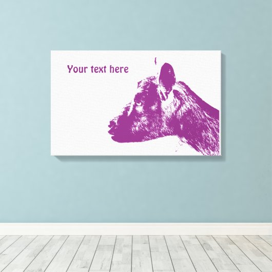 Paarse geitenomwikkeld canvas (Insitu (Houten vloer))