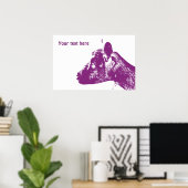 Paarse Geitenposter Poster (Thuiskantoor)