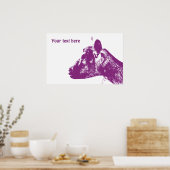 Paarse Geitenposter Poster (Keuken)