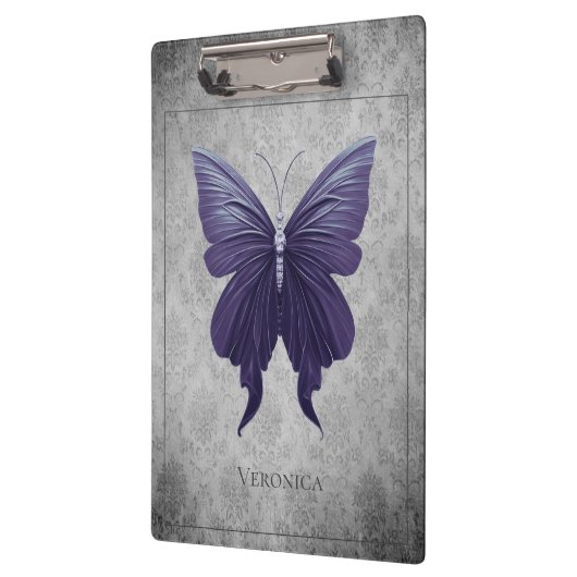 Paarse gejuwelde libel klembord (Links)