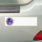 Paarse gekaarde Iris Bumpersticker (Op auto)