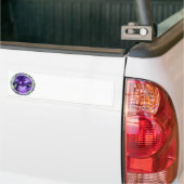 Paarse gekaarde Iris Bumpersticker (Op Truck)