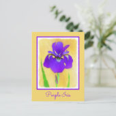 Paarse gekaarde irisschilderingen - Kute Original Briefkaart (Staand voorkant)