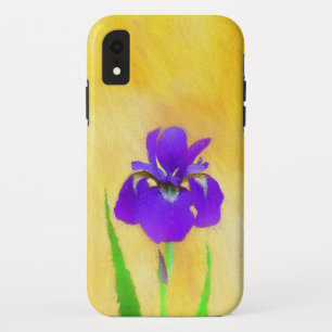 Paarse gekaarde irisschilderingen - Kute Original iPhone XR Hoesje